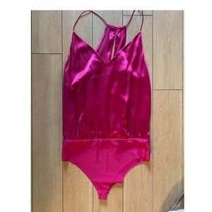 CAMI NYC Silk bodysuit pink